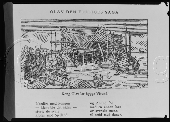 I samlet fotoeske med tittel Snorre tegninger