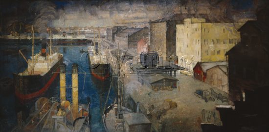 Harald Krohg Stabell (1874-1964) , 
Size: 150x300 cm, 
Location: Private 
Photo: O.Væring 