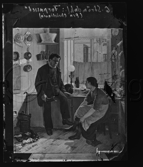 Glassplate og negativ film