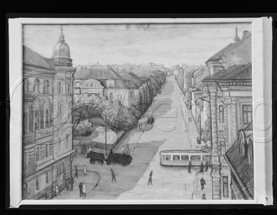 Glassplate og negativ film / I fotoeske med teksten Christiania motiver - Svarstad