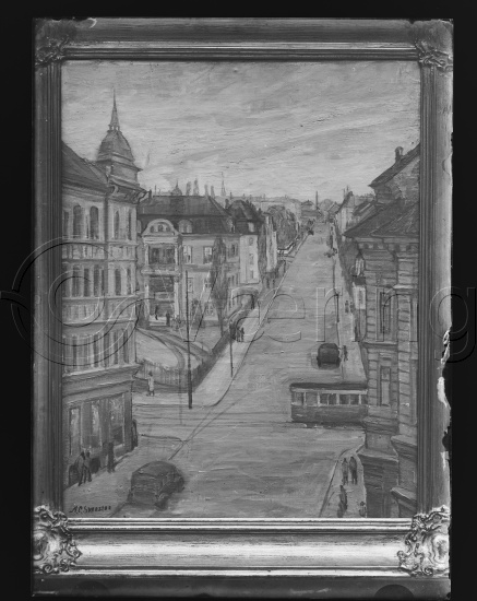 Glassplate og negativ film / I fotoeske med teksten Christiania motiver - Svarstad