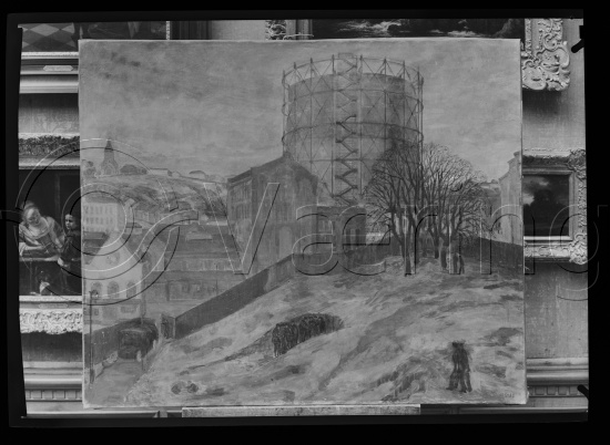Glassplate og negativ film / I fotoeske med teksten Christiania motiver - Svarstad