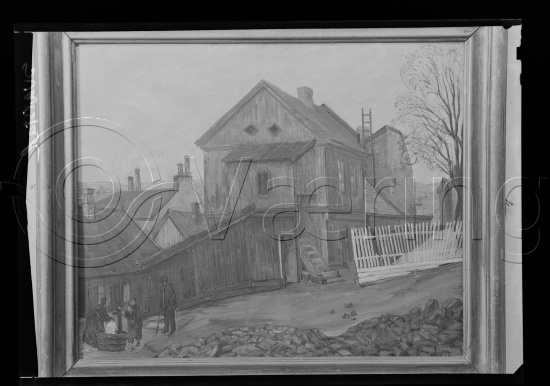 Glassplate og negativ film / I fotoeske med teksten Christiania motiver - Svarstad