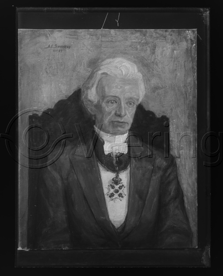 Glassplate og negativ bladfilm