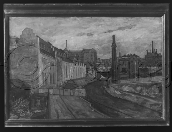 Glassplate og negativ bladfilm