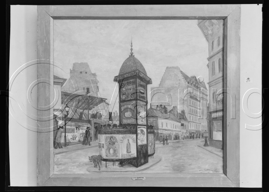 Glassplate og negativ bladfilm