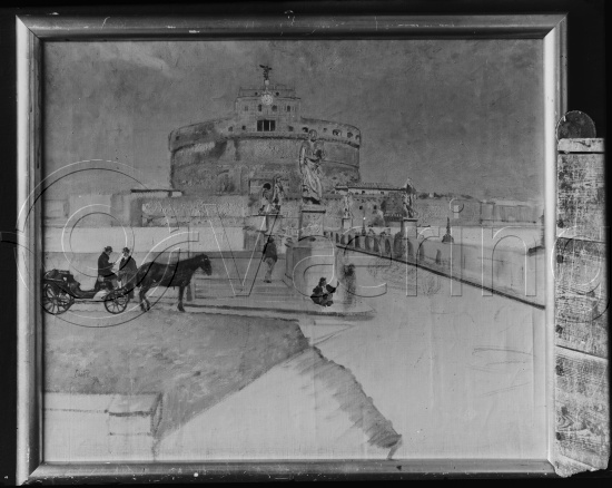 Glassplate og negativ bladfilm