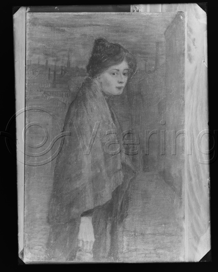 Glassplate og negativ bladfilm