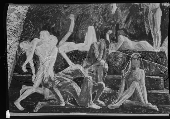 Glassplate og negativ bladfilm