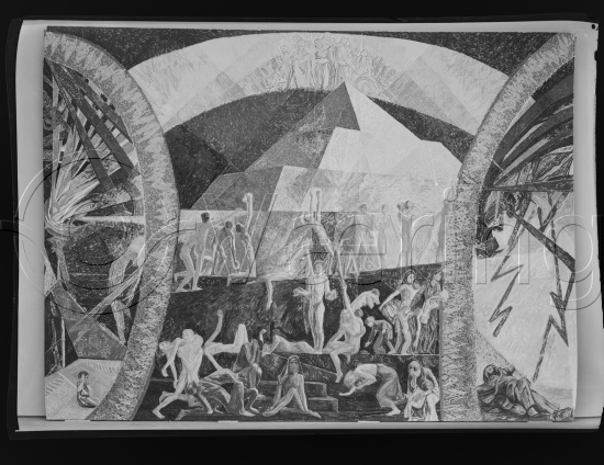 Glassplate og negativ bladfilm