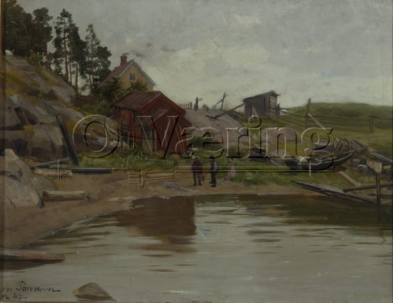 Jørgen Sørensen (1861-1894), 
Size: 37x50 cm, 
Genre: Oil 
Location: Private
Photo: Per Henrik Petersson, 