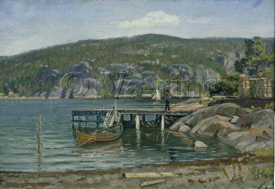 Jørgen Sørensen ( 1861-1894), 
Size: 35x52 cm, 
Genre: Painting, 
Location: Private