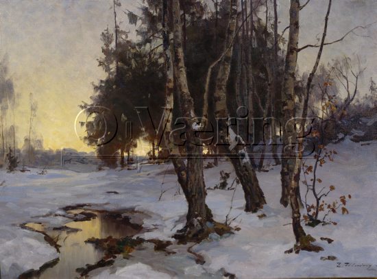 Even Ulving (1863-1952), 
Size: 70x100 cm, 
Genre: Painting, 
Location: Private, 