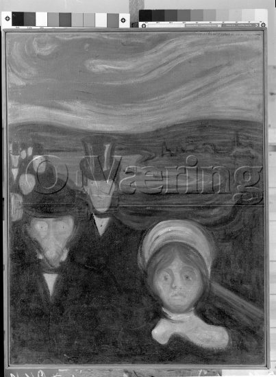 Tittel: Angst 
Negativer fra Væringsamlingen 


Edvard Munch (1863-1944), 
Photo: O.Væring 