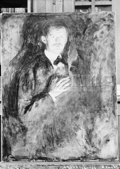 Selvportrett 
Negativer fra Væringsamlingen 

, Edvard Munch (1863-1944), 
Photo: O.Væring 