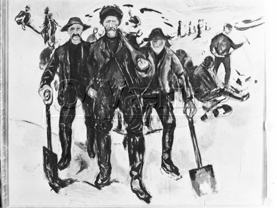 Arbeidere 
Negativer fra Væringsamlingen 

, Edvard Munch (1863-1944), 
Photo: O.Væring 