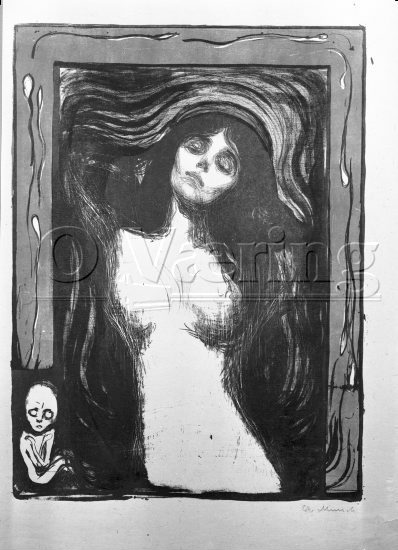 Madonna 
Negativer fra Væringsamlingen Edvard Munch (1863-1944), 
Photo: O.Væring Eftf AS

