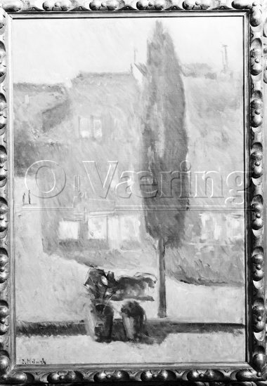 Utsikt fra vindu 
Negativer fra Væringsamlingen Edvard Munch (1863-1944), 
Photo: O.Væring Eftf AS

