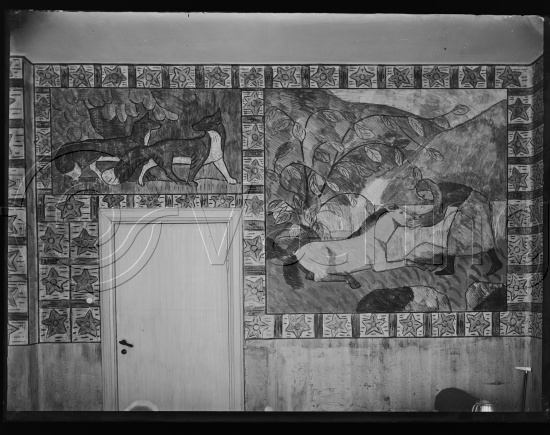 Glassplate og negativ bladfilm