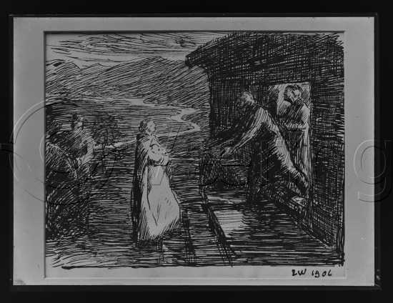 Glassplate og negativ film