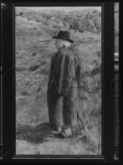 Glassplater og negativ film / I fotoeske med Div portretter Edvard Grieg