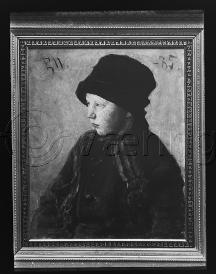 Glassplate og negativ bladfilm / I fotoeske med barneportretter