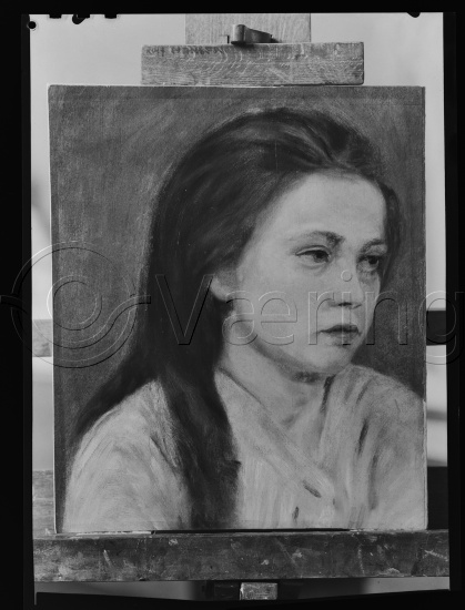 Glassplate og negativ bladfilm / I fotoeske med barneportretter