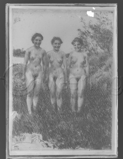Glassplate og negativ film
