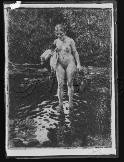 Glassplate og negativ film