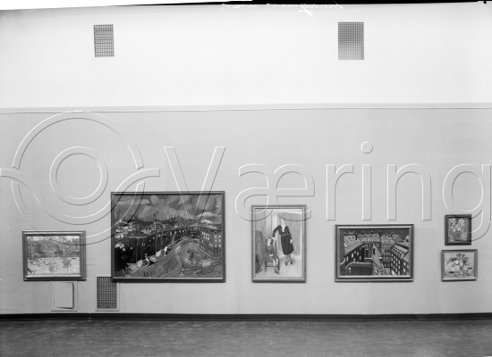 Lindquist utstilling i Kunstnernes Hus 1954