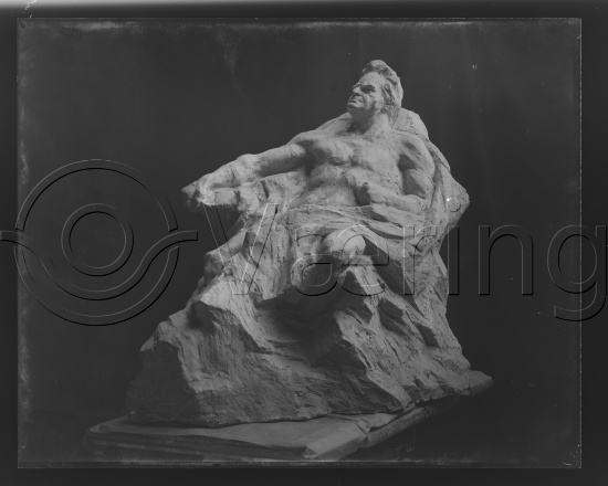 Glassplater og negativ film / I fotoeske med teksten diverse skulpturer / 18/24 glassplater