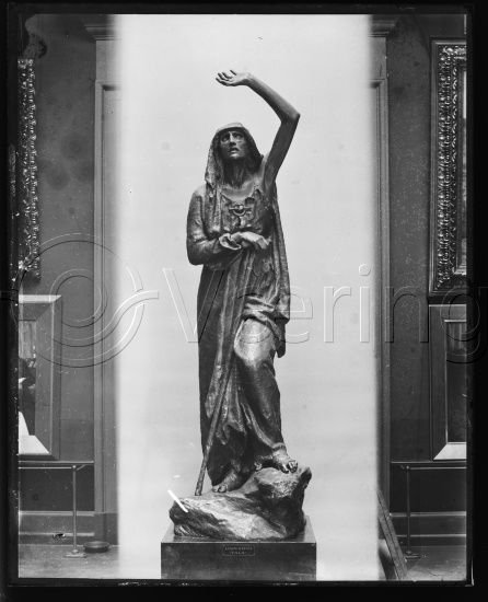 Glassplater og negativ film / I fotoeske med teksten diverse skulpturer / 18/24 glassplater