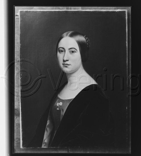 Glassplate og negativ bladfilm / I fotoeske med ulike portretter / glassplate