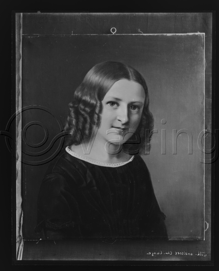 Glassplate og negativ bladfilm / I fotoeske med ulike portretter / glassplate