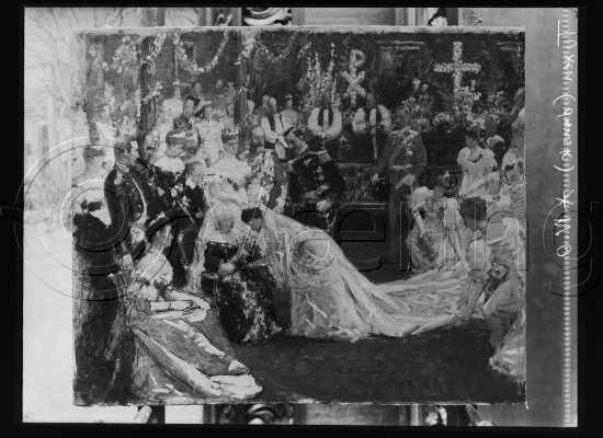 I fotoeske med ulike danske kunstnere