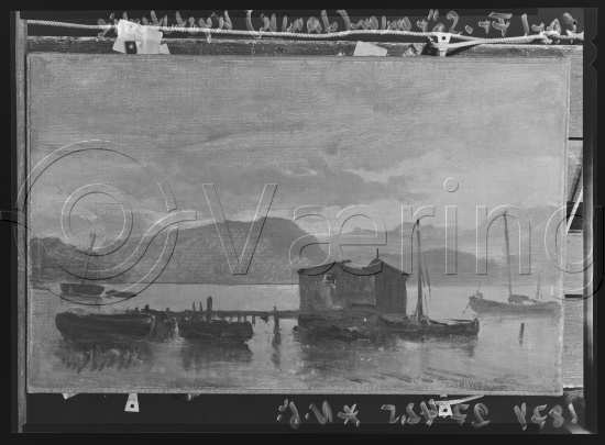 I fotoeske med ulike danske kunstnere