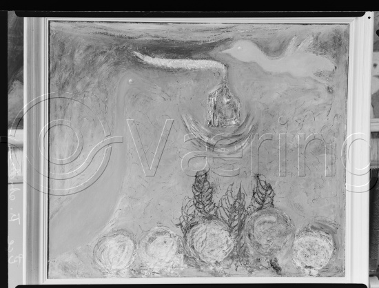 I fotoeske med ulike danske kunstnere