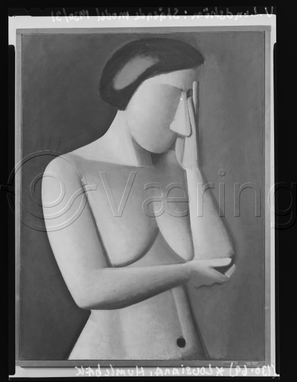 I fotoeske med ulike danske kunstnere