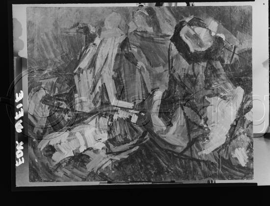 I fotoeske med ulike danske kunstnere