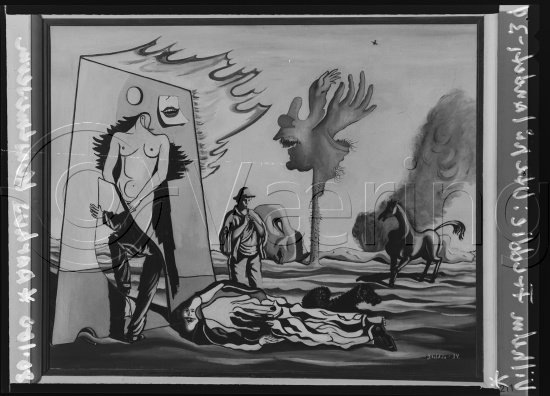 I fotoeske med ulike danske kunstnere