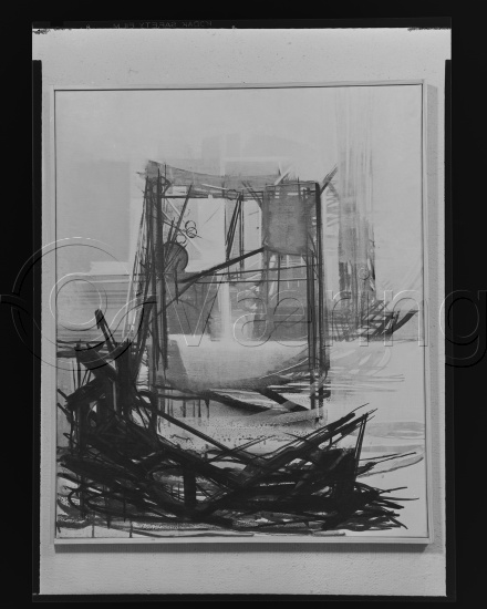 I fotoeske med ulike danske kunstnere