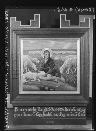 I fotoeske med ulike danske kunstnere