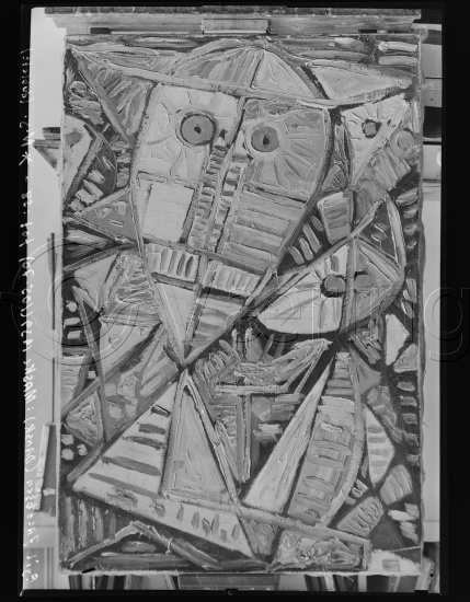 I fotoeske med ulike danske kunstnere