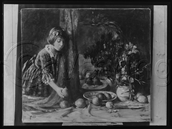 Eldre Belgisk kunst / Glassplate negativ