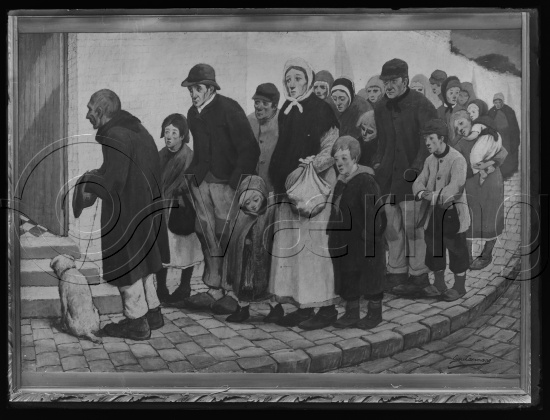 Eldre Belgisk kunst / Glassplate negativ