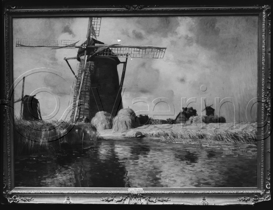 Eldre Belgisk kunst / Glassplate negativ