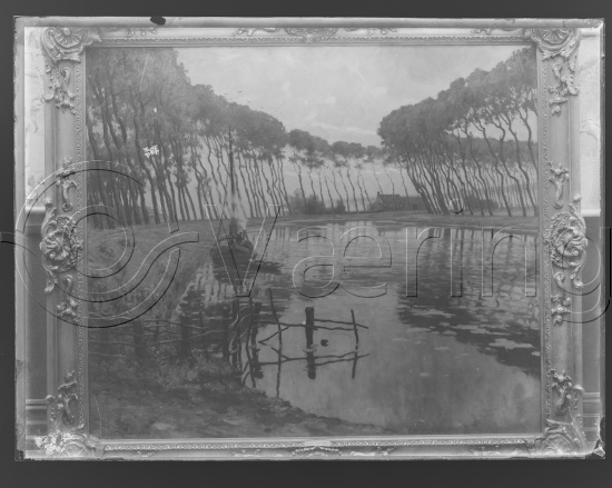 Eldre Belgisk kunst / Glassplate negativ