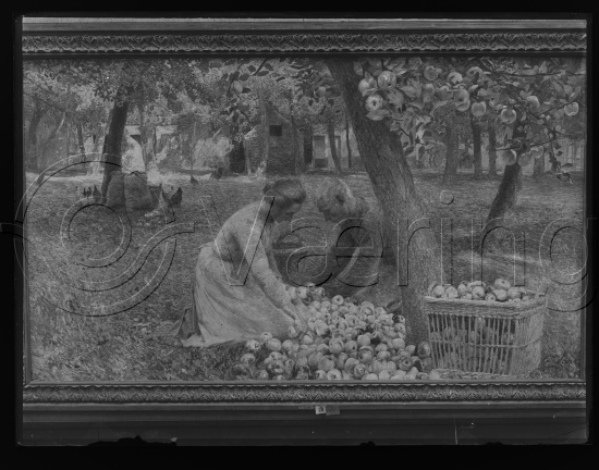 Eldre Belgisk kunst / Glassplate negativ