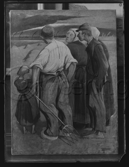 Eldre Belgisk kunst / Glassplate negativ