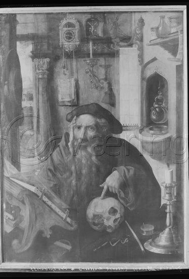 Flamsk kunstner / i fotoeske med privat samling